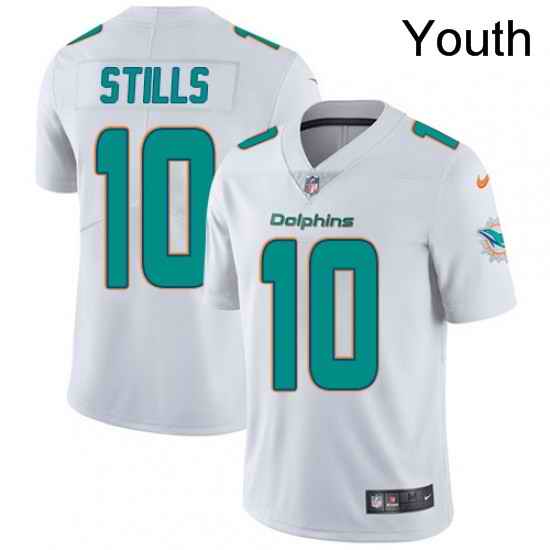 Youth Nike Miami Dolphins 10 Kenny Stills Elite White NFL Jersey